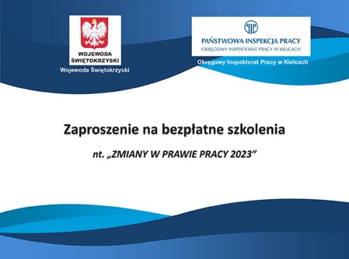 "ZMIANY W PRAWIE PRACY 2023" - Bezpłatne szkolenia